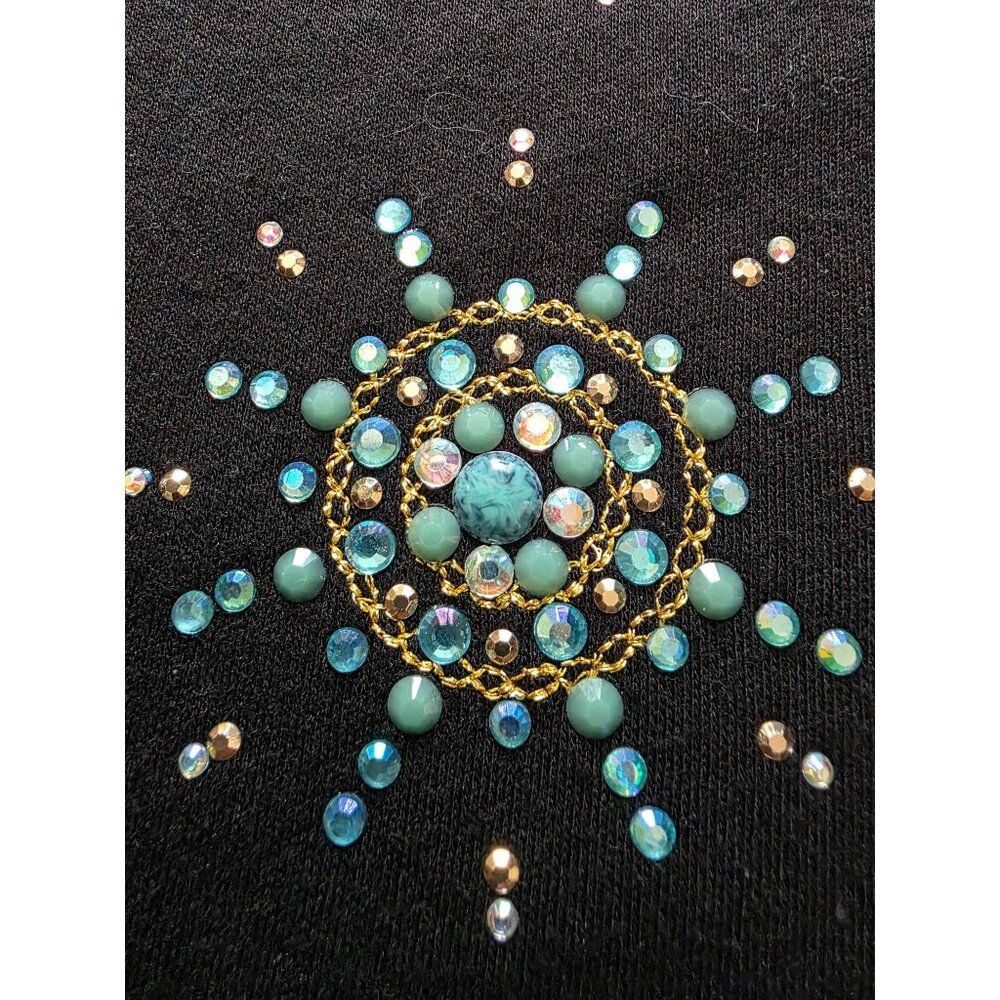 Quacker Factory Black Embellished Snowflake 3/4 S… - image 5